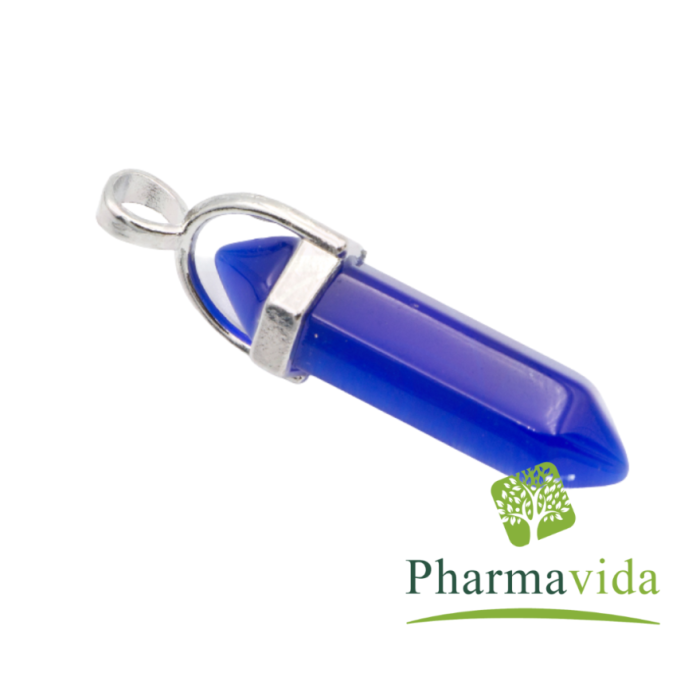 COLAR COM PENDENTE BALA - ÁGATA AZUL