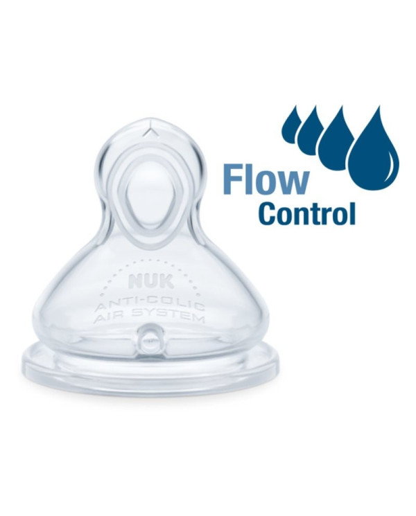 NUK TETINA FIRST CHOICE ANTI-CÓLICAS TAMANHO Y FLOW CONTROL  6-18M - 2UN.