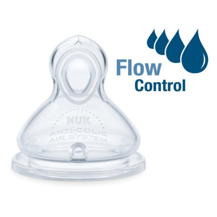 NUK TETINA FIRST CHOICE ANTI-CÓLICAS TAMANHO Y FLOW CONTROL  6-18M - 2UN.