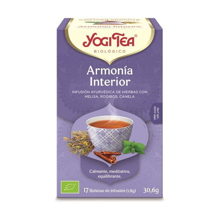 YOGI TEA INFUSÃO HARMONIA INTERIOR 17 SAQUETAS