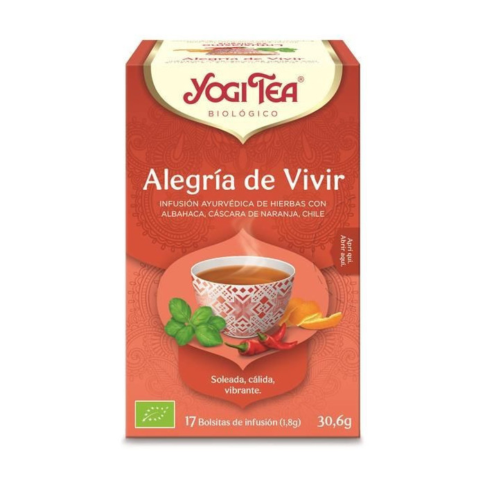 YOGI TEA INFUSÃO ALEGRIA DE VIVER 17 SAQUETAS