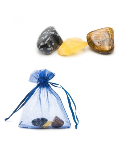 BOLSA DA SORTE NO TRABALHO COM 3 CRISTAIS