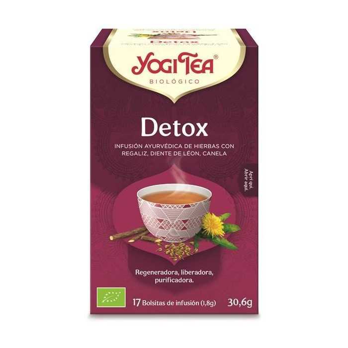 YOGI TEA INFUSÃO BIO DETOX 17 SAQUETAS