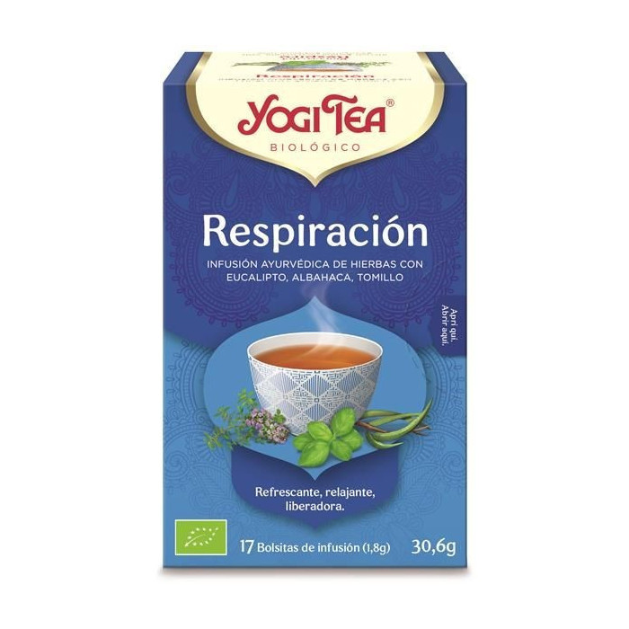 YOGI TEA INFUSÃO BIO RESPIRAÇÃO 17 SAQUETAS