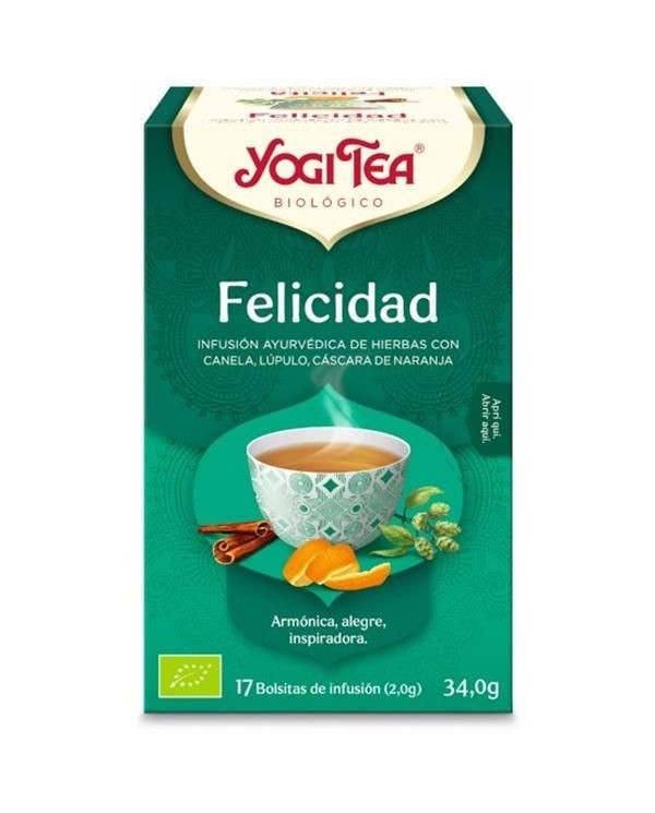 YOGI TEA INFUSÃO BIO FELICIDADE 17 SAQUETAS