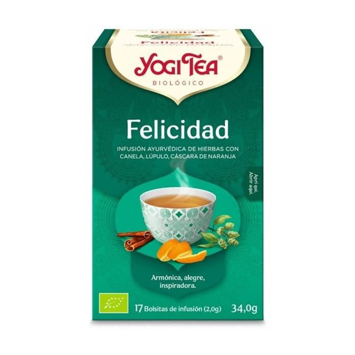 YOGI TEA INFUSÃO BIO FELICIDADE 17 SAQUETAS
