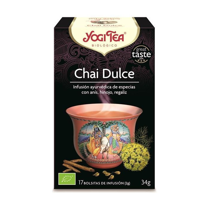 INFUSÃO BIO CHAI SWEET 17 SAQUETAS YOGI TEA