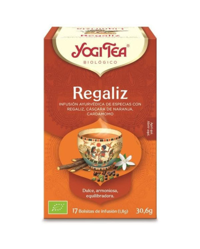 INFUSÃO BIO REGALIZ ALCAÇUZ 17 SAQUETAS YOGI TEA