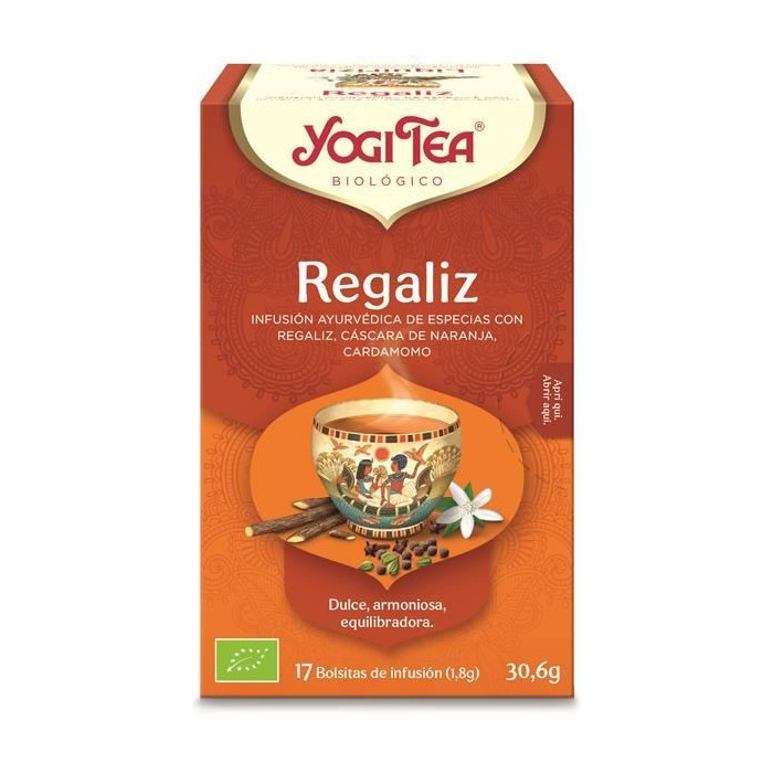 INFUSÃO BIO REGALIZ ALCAÇUZ 17 SAQUETAS YOGI TEA