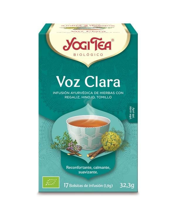YOGI TEA INFUSÃO BIO VOZ CLARA 17 SAQUETAS