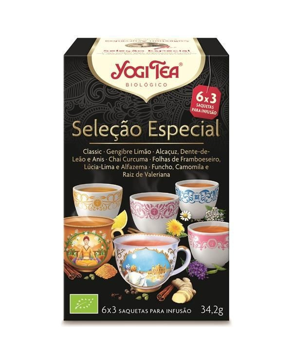 SELEÇÃO DE INFUSÕES AYURVÉDICAS BIO 17 SAQUETAS YOGI TEA