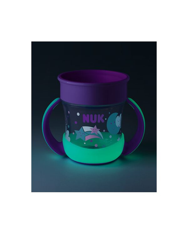 NUK Mini Magic Cup Night Azul, 160 ml, brilha no escuro