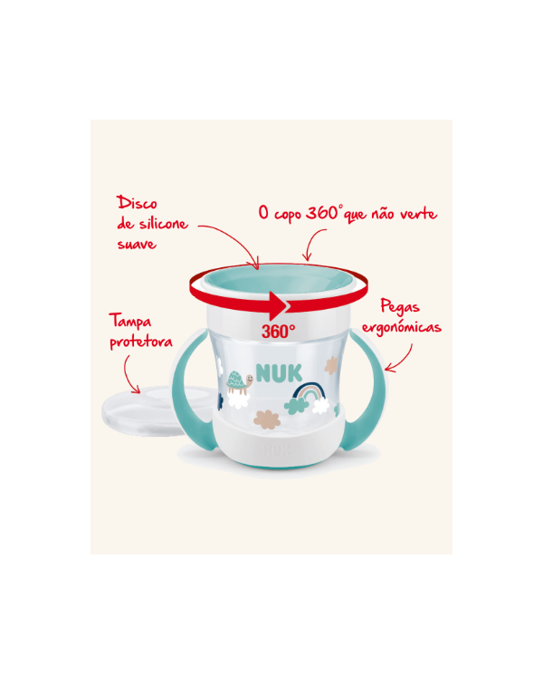 NUK MINI MAGIC CUP NIGHT BLUE, 160 ml, BRILLA EN LA OSCURIDAD