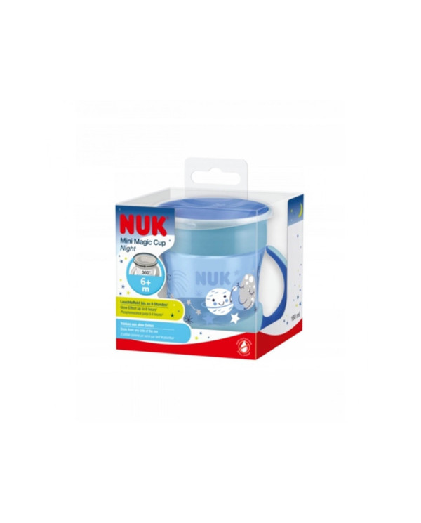 NUK MINI MAGIC CUP NIGHT BLUE, 160 ml, BRILLA EN LA OSCURIDAD