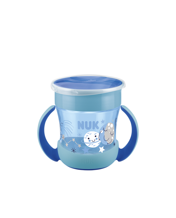 NUK MINI MAGIC CUP NIGHT BLUE, 160 ml, BRILLA EN LA OSCURIDAD