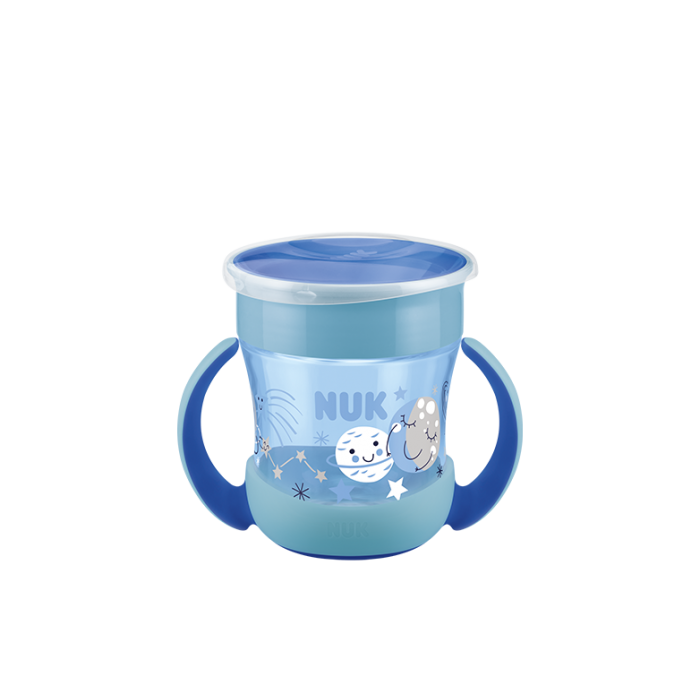 NUK MINI MAGIC CUP NIGHT BLUE, 160 ml, BRILLA EN LA OSCURIDAD