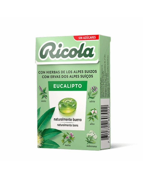RICOLA REBUÇADOS EUCALIPTO SEM AÇÚCAR 50 G