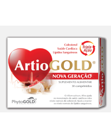 ArtioGOLD COLESTEROL NOVA GERAÇÃO 30 COMPRIMIDOS PHYTOGOLD