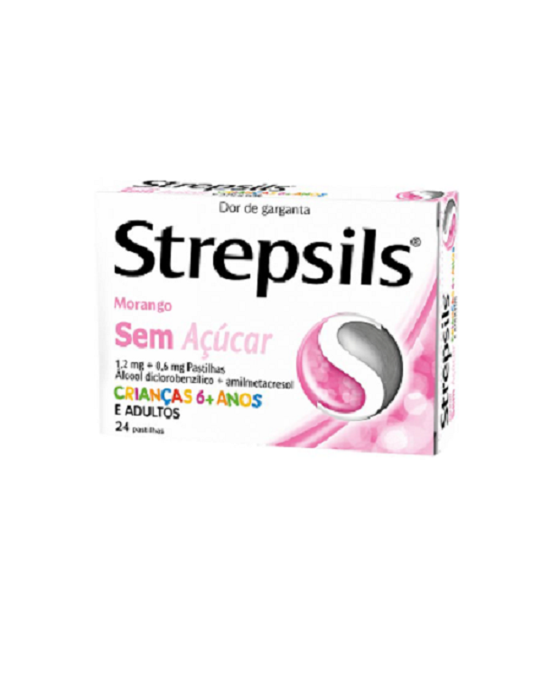 STREPSILS FRESA SIN AZÚCAR 24 COMPRIMIDOS