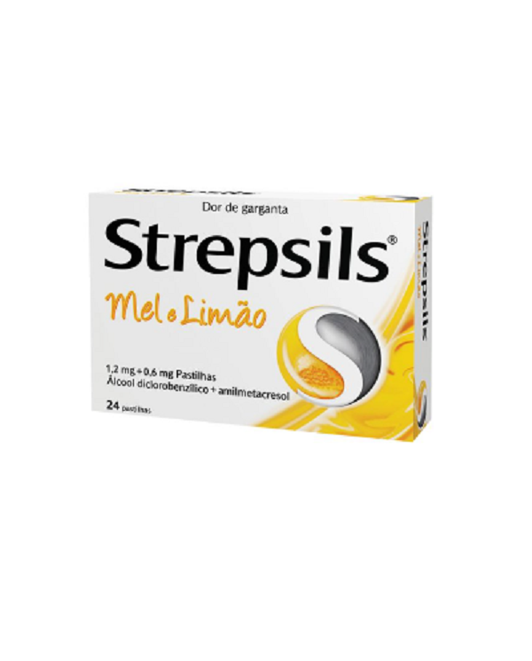 STREPSILS MEL E LIMÃO 0.6/1.2 MG 24 PASTILHAS