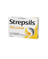 STREPSILS MEL E LIMÃO 0.6/1.2 MG 24 PASTILHAS