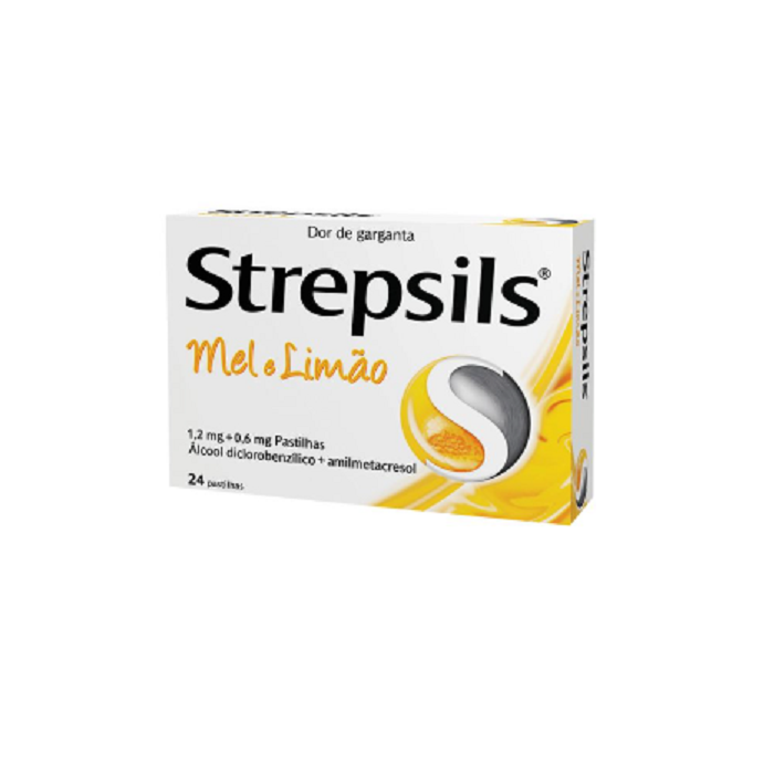 STREPSILS MEL E LIMÃO 0.6/1.2 MG 24 PASTILHAS