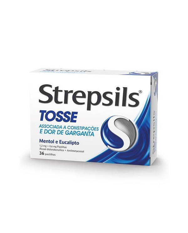 STREPSILS TOSSE MENTOL E EUCALIPTO 36 PASTILHAS