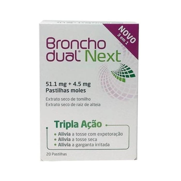 BRONCHODUAL NEXT 20 PASTILHAS