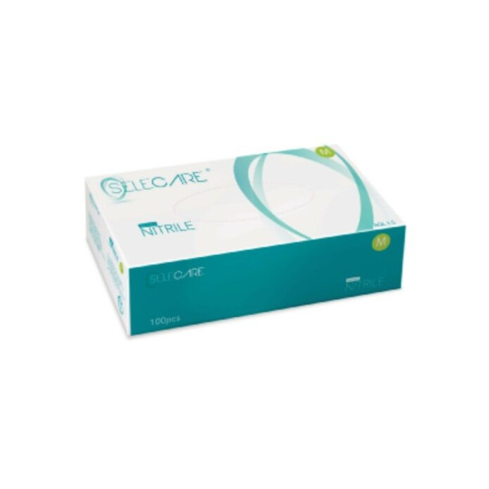 LUVAS NITRILO AZUL TAM M SELECARE 100UNID
