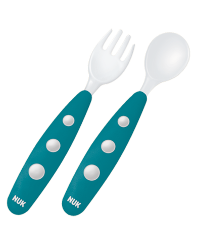 NUK JUEGO DE CUBIERTOS +8M AZUL