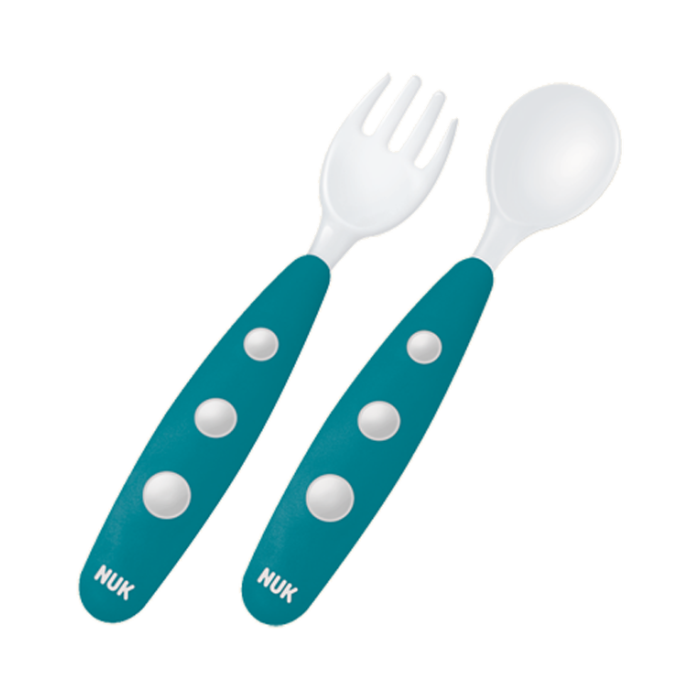 NUK JUEGO DE CUBIERTOS +8M AZUL