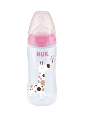 NUK BIBERÃO CHOICE SILICONE INDICAÇÃO TEMPERATURA GIRAFA 0-6M 300 ML