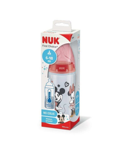 NUK BIBERÓN FIRST CHOICE MINNIE ROJO 6-18M 300 ML