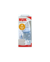 NUK BIBERÓN DE SILICONA AZUL FIRST CHOICE ROSE & BLUE 0-6m 150ML