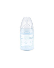 NUK FIRST CHOICE ROSE & BLUE BIBERÃO TETINA SILICONE AZUL BARQUINHOS 0-6m 150ML