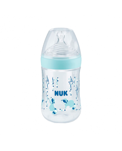 NUK NATURE SENSE BIBERÓN SILICONA AZUL 150ml