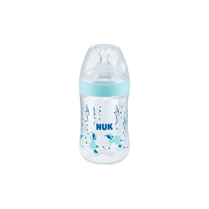 NUK NATURE SENSE BIBERÓN SILICONA AZUL 150ml