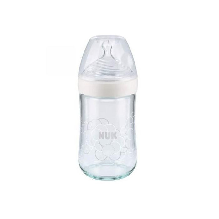 NUK NATURE SENSE BIBERÓN CRISTAL TETE SILICONA M BLANCO 150ml