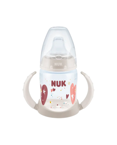 NUK FIRST CHOICE + BIBERÓN DE APRENDIZAJE FAMILY LOVE ROSA 6-18M