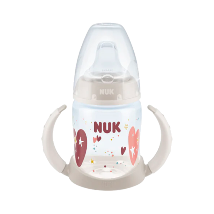 NUK FIRST CHOICE + BIBERÓN DE APRENDIZAJE FAMILY LOVE ROSA 6-18M