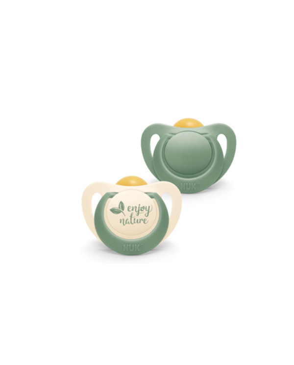 NUK FOR NATURAL CHUPETE LÁTEX VERDE 6-18M 2 UNIDADES