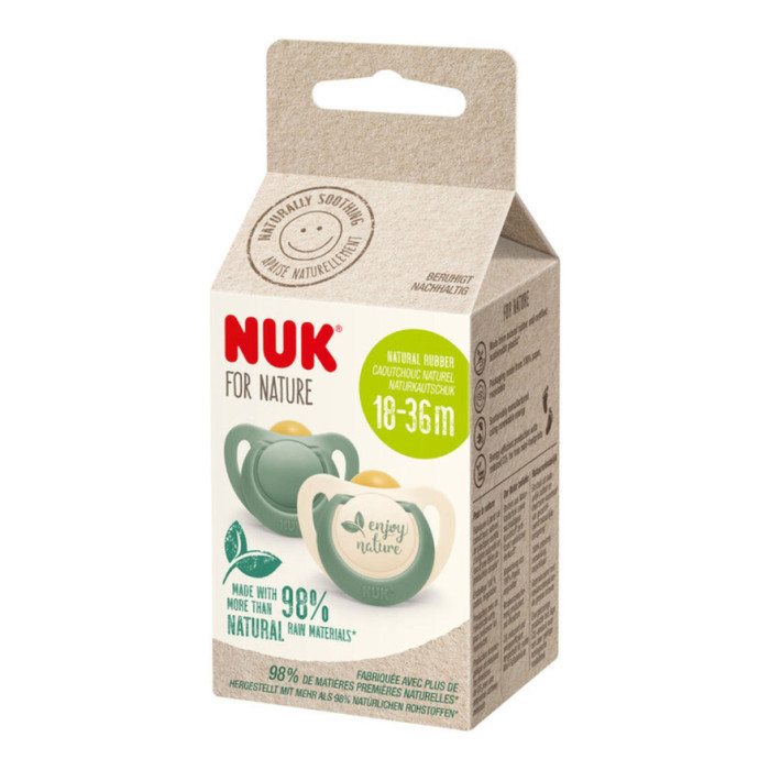 NUK FOR NATURAL CHUPETE LÁTEX ROJO 18-36M 2 unidades