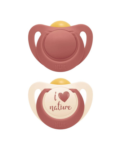 NUK FOR NATURAL CHUPETE LÁTEX ROJO 18-36M 2 unidades