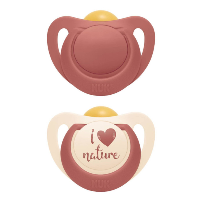 Nuk for nature Chupeta de Latex Vermelho 18-36M 2unidades