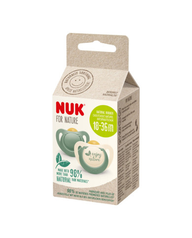 NUK FOR NATURAL CHUPETE LÁTEX BEIGE 18-36M 2 unidades
