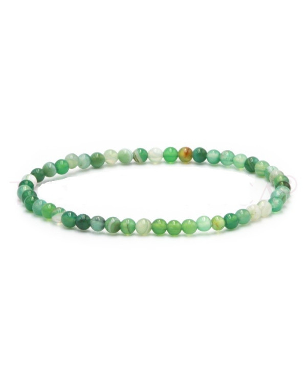 Pulseira Ágata Verde - 4mm 1UNID