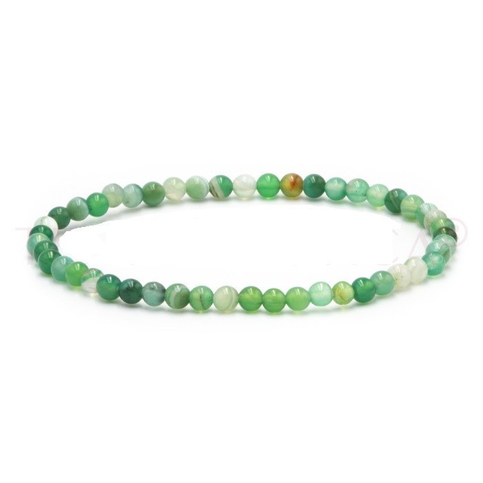 Pulseira Ágata Verde - 4mm 1UNID