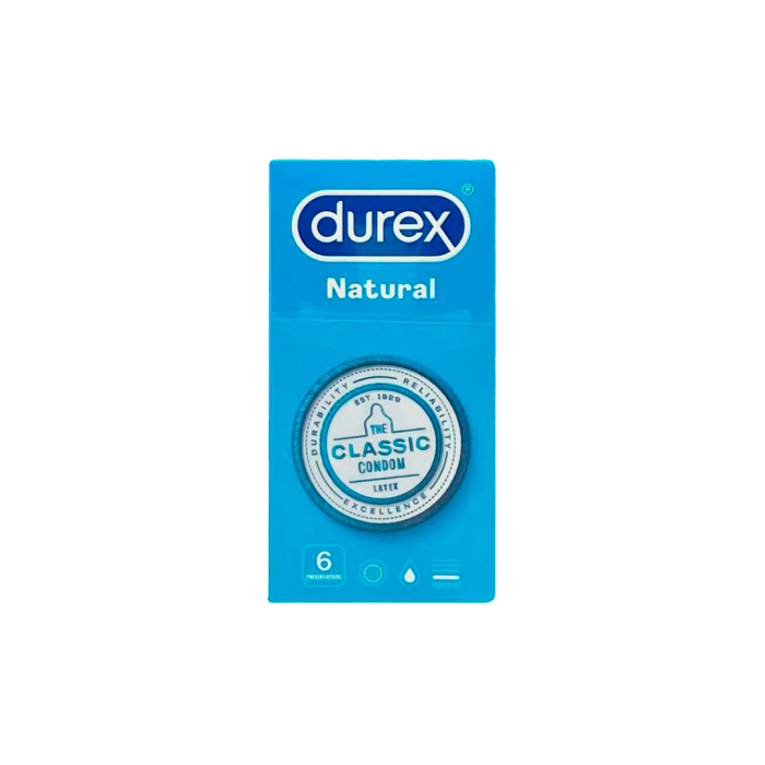 Durex Natural Plus Preservativos 6unidades
