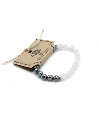 PULSEIRA PEDRA PRECIOSAS TALHADAS - QUARTZO ROSA -  MAGNÉTICO 1UNID