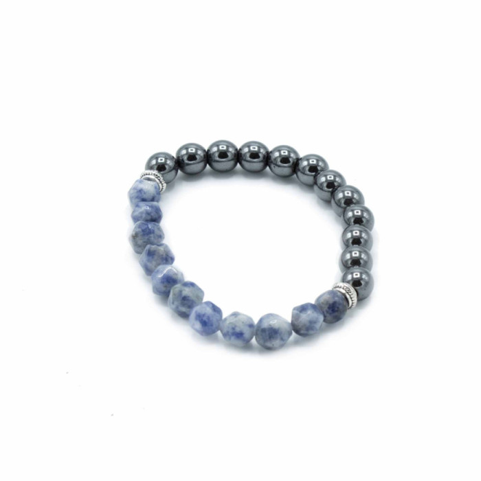 PULSEIRA PEDRA PRECIOSAS TALHADAS - SODALITE -  MAGNÉTICO 1UNID